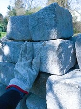 Pave granit gris sol aménagement exterieur jardin terrasse TBE