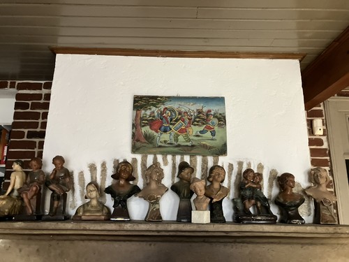 Statuettes bustes polychrome - statuettes,