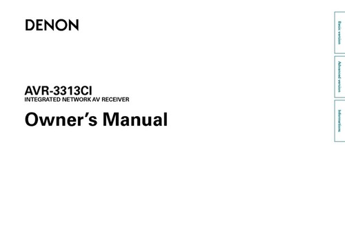 Denon avr 3313ci - denon, receiver