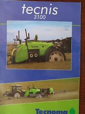 Brochure, Dépliant Agricole Pulvérisateur TECNIS TECNOMA 3100 litres 