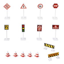  6 ensembles de simulation routière panneaux de signalisation enfants jouets