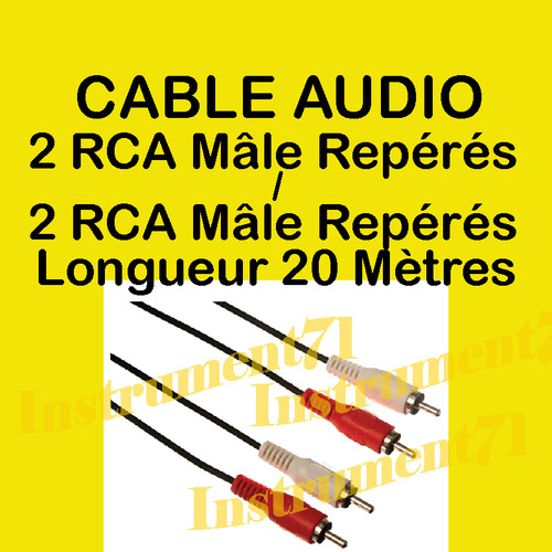 Câble rca mâle vers - 2,