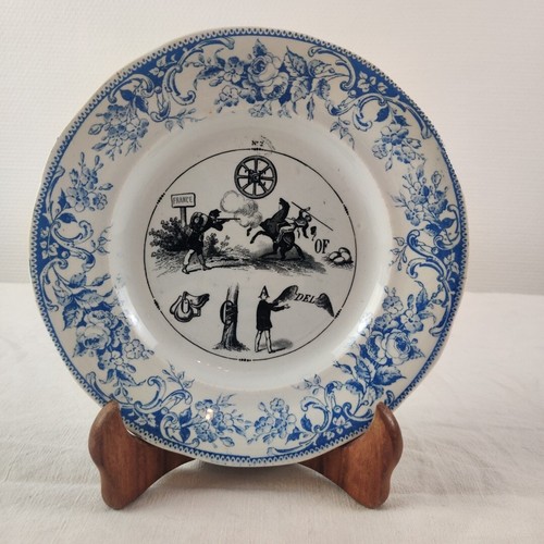 Assiette parlante rébus creil - parlante,