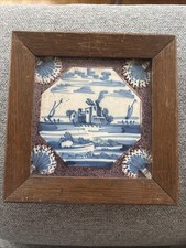 Carreau Delft Carrelage Haute Époque Céramique Holland Hollande Pays Bas XVIII s