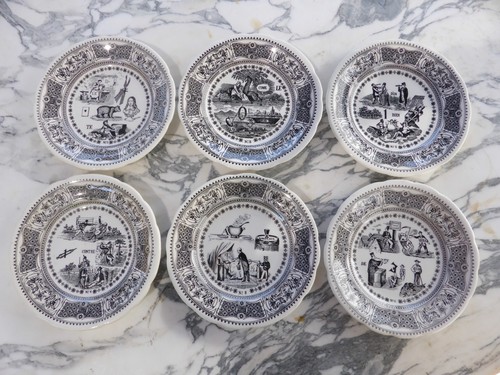 Lot de 6 - , assiettes