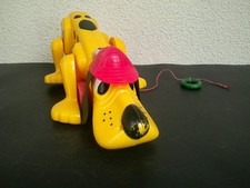 JOUET ANCIEN VINTAGE CHIEN A TIRER TRAINER RUFO DETECTIVE PLAYSKOOL