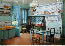 27 - Giverny - intérieur de la Maison de Claude Monet - La Cuisine - CPM - Carte
