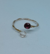 Bague réglable en argent