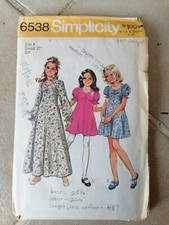 Simplicity 6538 Patron Couture Ancien 8 Ans