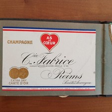 / CARNET PUBLICITAIRE avec ÉTIQUETTES VIN de CHAMPAGNE FABRICE REIMS  WINE LABEL