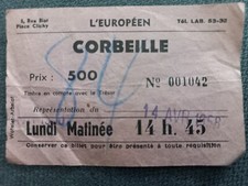 Billet Spectacle L'européen