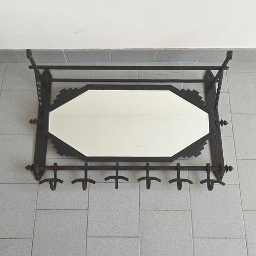 Portemanteau mural miroir - &,