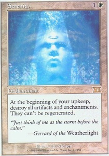 Serenity heavy play mtg - 1x,