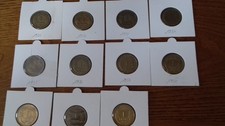 Lot de 11 pièces de 1 franc MORLON cupro-alu différentes