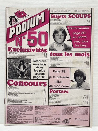 Revue podium alain chamfort - podium, 50