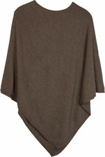 Poncho doux en maille fine de