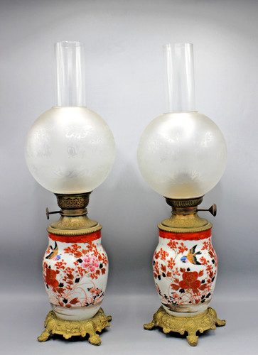 Ancienne paire lampes - paire,