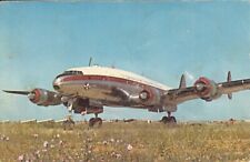 Carte postale ancienne AVIATION AVION quadrimoteur LOCKHEED CONSTELLATION algéri