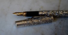 STYLO PLUME YARD-O-LED VICEROY EN ARGENT MASSIF 925 - PLUME OR MASSIF 18 CARATS