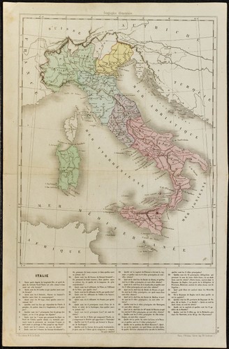 1860ca italie carte - italie,