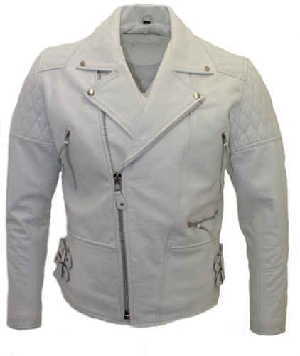 Veste biker homme blanche - homme, en