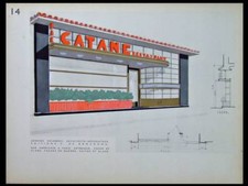 ART DECO FRANÇAIS, BAR AMÉRICAIN À PARIS - POCHOIR 1930 - HENRY DELACROIX, GOLDBERG