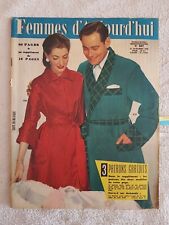 FEMMES D'AUJOURD'HUI N°597 11/10/1956 Mode Couture Tricot Andrex Lit de poupée