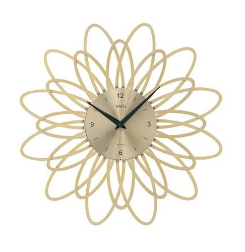 Horloge mural moderne doré - horloge,