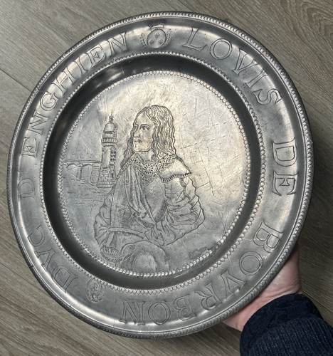 Ancien beau plat étain - ancien,