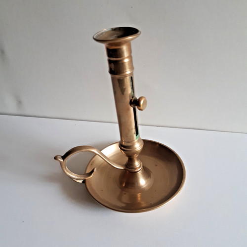 Bougeoir laiton poussoir déco - bougeoir,