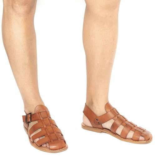 Sandale homme cuir - , travaillé