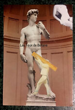 DAVID MICHEL ANGE  CENSURE MICHELANGELO CENSORED !  collage artwork   postcard