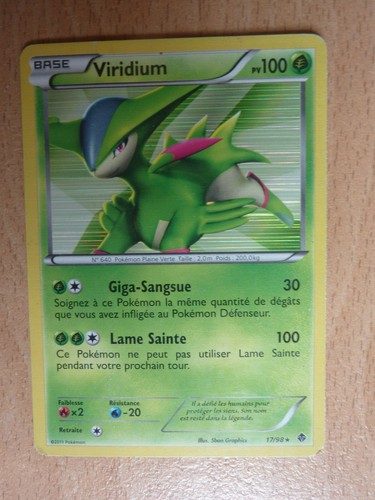 Carte pokémon rare viridium - carte,