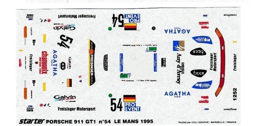 Decal porsche 911 - 911, gt1