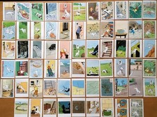 TINTIN: 64 SUPERBES CHROMOS (PAPIER) MILOU SNOWY -BUBBLE GUM AU MIEL -COMME NEUF