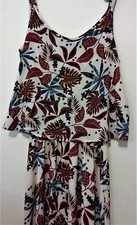 * NINA KALIO * ROBE LONGUE FENDUE * HAUT CALICOT*TAILLE ELASTIQUE* T.38 *