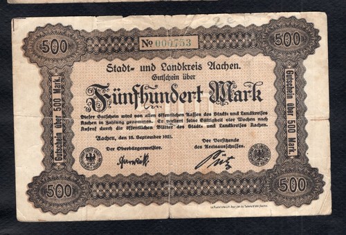 Notgeld allemagne 500 mark - allemagne,