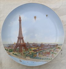 PLAT EN PORCELAINE EPOQUE XIXeme VERS 1889 - Exposition Universelle Paris