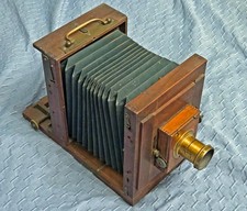 Rare chambre photographique COLLODION objectif Derogy., J.B Carpentier Lyon 1860