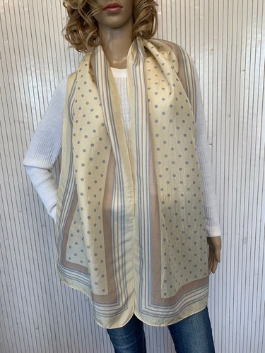 Foulard écharpe soie beige - soie,