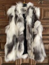 Veste sans manche en véritable fourrure de renard