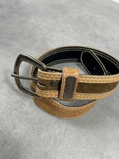 Ceinture cuir / nubuck marron