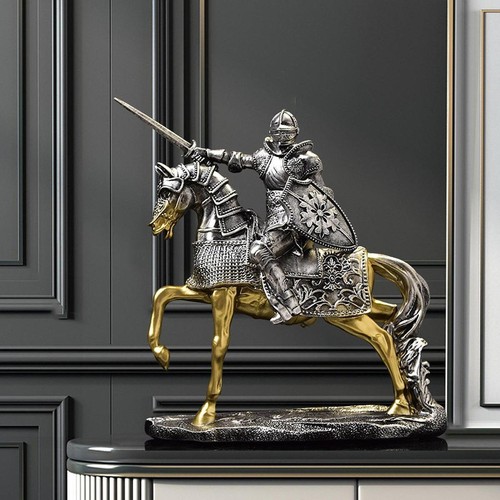 Statue cheval chevalier - statue, de