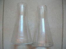 Lot de 2 grands instruments laboratoire éprouvette verrerie tube de 24,5 cm