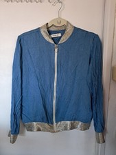 Veste Blazer Zippé Bleu Doré Vintage Love 