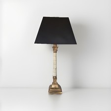 Lampe Colonne Dorée Os