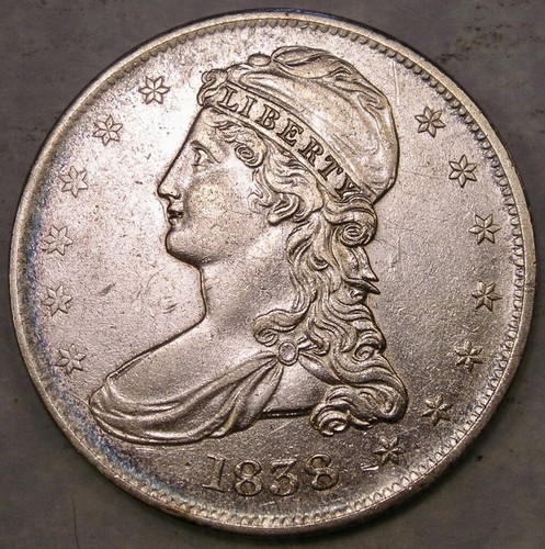 1838 capped bust reeded - reeded, edge