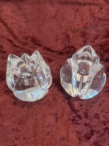 Paire bougeoirs cristal - paire, de