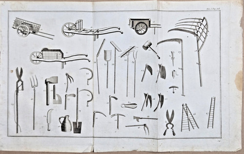 Gravure 1798 agriculture - 1798, /