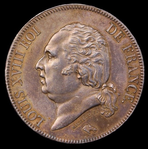 Louis xviii francs 1824 - xviii,